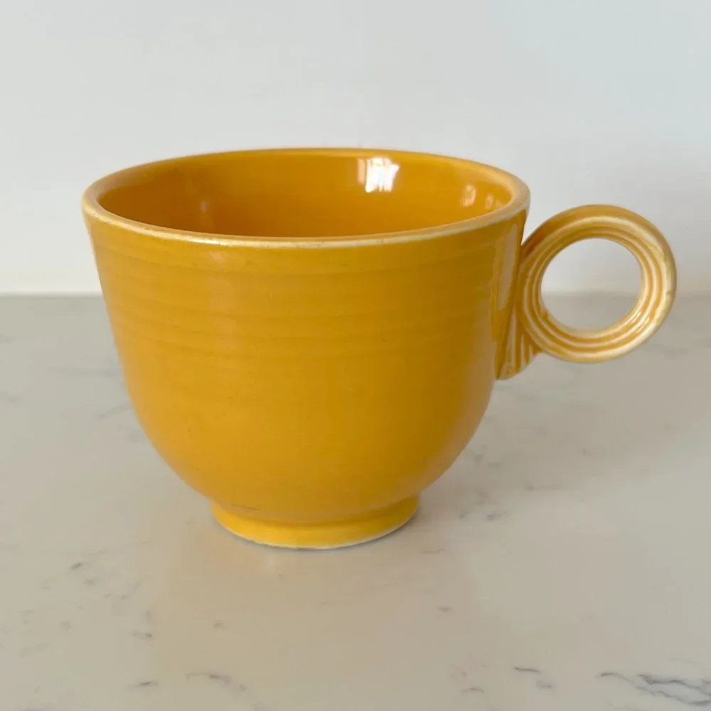 Fiestaware Mid Century Modern Colorful Original Marigold Yellow Dinnerware Cup